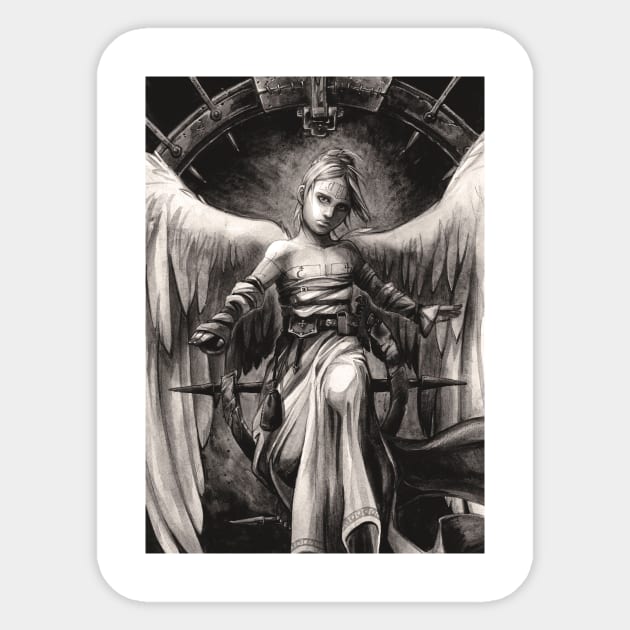 Raphaelite Angel Sticker by Eva